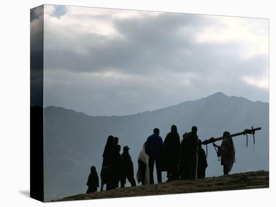 Local People, Debirichwa Village, Simien Mountains National Park, Ethiopia, Africa-David Poole-Stretched Canvas