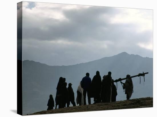 Local People, Debirichwa Village, Simien Mountains National Park, Ethiopia, Africa-David Poole-Stretched Canvas