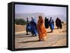 Local People Travel the Road Between Nouadhibou and Mouackchott, Mauritania-Jane Sweeney-Framed Stretched Canvas