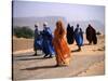 Local People Travel the Road Between Nouadhibou and Mouackchott, Mauritania-Jane Sweeney-Stretched Canvas