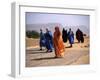 Local People Travel the Road Between Nouadhibou and Mouackchott, Mauritania-Jane Sweeney-Framed Premium Photographic Print