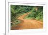 Local people traveling on dirt road, west Uganda-Keren Su-Framed Photographic Print