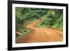 Local people traveling on dirt road, west Uganda-Keren Su-Framed Photographic Print