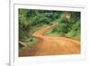 Local people traveling on dirt road, west Uganda-Keren Su-Framed Premium Photographic Print