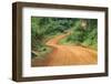 Local people traveling on dirt road, west Uganda-Keren Su-Framed Photographic Print