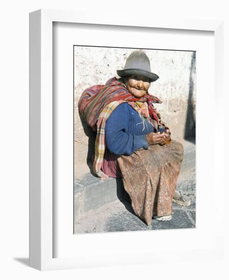 Local Resident, Cuzco, Peru, South America-Tony Waltham-Framed Photographic Print