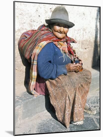 Local Resident, Cuzco, Peru, South America-Tony Waltham-Mounted Photographic Print
