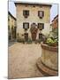 Local Restaurant in Piazza, Pienza, Italy-Dennis Flaherty-Mounted Photographic Print
