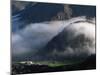 Local School Below Mist Rising in Valley of the High Atlas Mountains, Morocco, North Africa, Africa-David Poole-Mounted Photographic Print