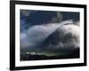 Local School Below Mist Rising in Valley of the High Atlas Mountains, Morocco, North Africa, Africa-David Poole-Framed Photographic Print