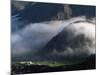 Local School Below Mist Rising in Valley of the High Atlas Mountains, Morocco, North Africa, Africa-David Poole-Mounted Photographic Print