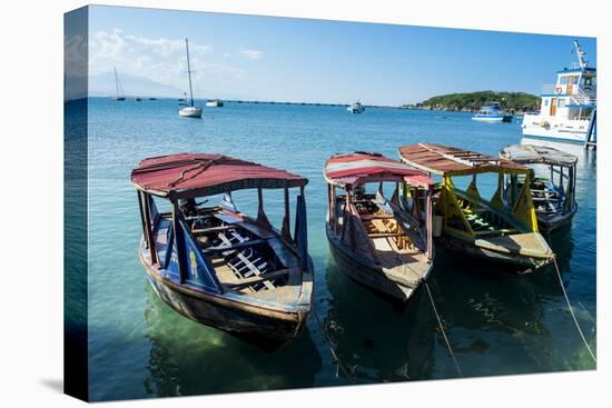 Local tourist boats Labadie, Haiti, Caribbean, Central America-Michael Runkel-Stretched Canvas