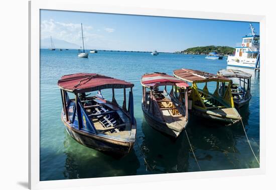 Local tourist boats Labadie, Haiti, Caribbean, Central America-Michael Runkel-Framed Photographic Print