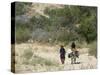 Local Women on Donkey, Dana Nature (Wildlife) Reserve, Jordan, Middle East-Christian Kober-Stretched Canvas