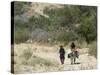 Local Women on Donkey, Dana Nature (Wildlife) Reserve, Jordan, Middle East-Christian Kober-Stretched Canvas