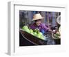 Local Women Share a Joke at Damnoen Saduak Floating Market, Thailand, Southeast Asia-Andrew Mcconnell-Framed Photographic Print