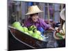 Local Women Share a Joke at Damnoen Saduak Floating Market, Thailand, Southeast Asia-Andrew Mcconnell-Mounted Photographic Print