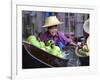 Local Women Share a Joke at Damnoen Saduak Floating Market, Thailand, Southeast Asia-Andrew Mcconnell-Framed Photographic Print