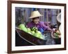 Local Women Share a Joke at Damnoen Saduak Floating Market, Thailand, Southeast Asia-Andrew Mcconnell-Framed Photographic Print