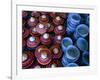 Locally Made Baskets and Ceramic Bowls for Sale in Najran Basket Souq, Najran, Asir, Saudi Arabia-Tony Wheeler-Framed Photographic Print