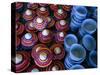 Locally Made Baskets and Ceramic Bowls for Sale in Najran Basket Souq, Najran, Asir, Saudi Arabia-Tony Wheeler-Stretched Canvas