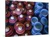 Locally Made Baskets and Ceramic Bowls for Sale in Najran Basket Souq, Najran, Asir, Saudi Arabia-Tony Wheeler-Stretched Canvas