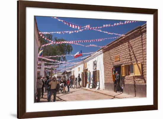 Locals Celebrating September 18 Independence Day Holiday with Bbq, Flags and Streamers, San Pedro-Kimberly Walker-Framed Photographic Print