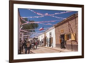 Locals Celebrating September 18 Independence Day Holiday with Bbq, Flags and Streamers, San Pedro-Kimberly Walker-Framed Photographic Print