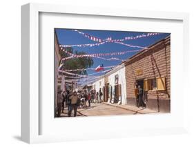 Locals Celebrating September 18 Independence Day Holiday with Bbq, Flags and Streamers, San Pedro-Kimberly Walker-Framed Photographic Print