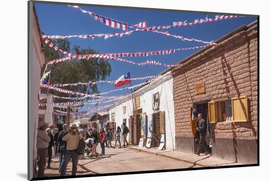 Locals Celebrating September 18 Independence Day Holiday with Bbq, Flags and Streamers, San Pedro-Kimberly Walker-Mounted Photographic Print