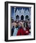 Locals Gathering Ata Church, Puno, Peru, South America-J P De Manne-Framed Photographic Print