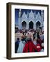 Locals Gathering Ata Church, Puno, Peru, South America-J P De Manne-Framed Photographic Print