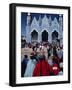 Locals Gathering Ata Church, Puno, Peru, South America-J P De Manne-Framed Photographic Print