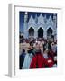 Locals Gathering Ata Church, Puno, Peru, South America-J P De Manne-Framed Photographic Print