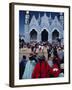 Locals Gathering Ata Church, Puno, Peru, South America-J P De Manne-Framed Photographic Print