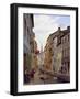 Locals on a Town Street-Eduard Gaertner-Framed Giclee Print