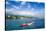 Locals Working Out in their Outrigger Canoes-Michael Runkel-Stretched Canvas