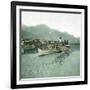 Locarno (Switzerland), the Lago Maggiore, Steamboat in the Port Circa 1890-Leon, Levy et Fils-Framed Photographic Print