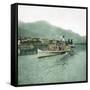 Locarno (Switzerland), the Lago Maggiore, Steamboat in the Port Circa 1890-Leon, Levy et Fils-Framed Stretched Canvas