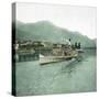 Locarno (Switzerland), the Lago Maggiore, Steamboat in the Port Circa 1890-Leon, Levy et Fils-Stretched Canvas