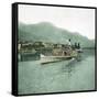 Locarno (Switzerland), the Lago Maggiore, Steamboat in the Port Circa 1890-Leon, Levy et Fils-Framed Stretched Canvas