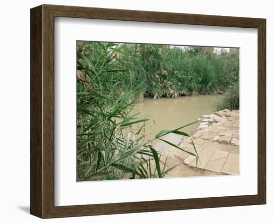 Location on the Jordan River Where Jesus was Baptised, Bethany, Jordan, Middle East-Bruno Morandi-Framed Photographic Print