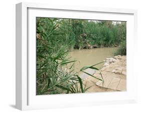 Location on the Jordan River Where Jesus was Baptised, Bethany, Jordan, Middle East-Bruno Morandi-Framed Photographic Print