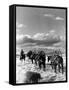 Location Shooting of Western Movie, Union Pacific, 1939-Alfred Eisenstaedt-Framed Stretched Canvas