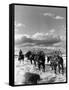 Location Shooting of Western Movie, Union Pacific, 1939-Alfred Eisenstaedt-Framed Stretched Canvas