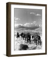 Location Shooting of Western Movie, Union Pacific, 1939-Alfred Eisenstaedt-Framed Photographic Print