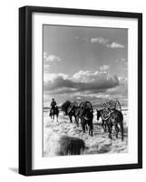 Location Shooting of Western Movie, Union Pacific, 1939-Alfred Eisenstaedt-Framed Photographic Print