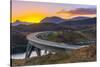 Loch a' Chairn Bhain, Kylesku, Kylesku Bridge, landmark on the North Coast 500 Tourist Route-Alan Copson-Stretched Canvas