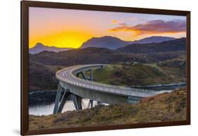 Loch a' Chairn Bhain, Kylesku, Kylesku Bridge, landmark on the North Coast 500 Tourist Route-Alan Copson-Framed Photographic Print