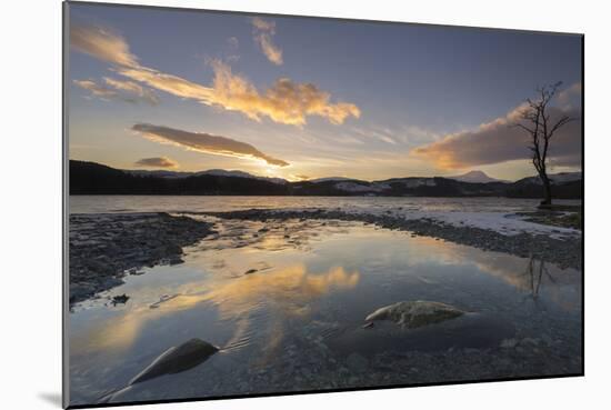 Loch Ard and Ben Lomond in mid-winter, Trossachs, Scotland, United Kingdom, Europe-John Potter-Mounted Photographic Print